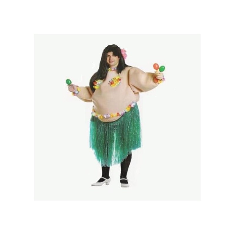 Disfraz de hawaiana gorda para hombre